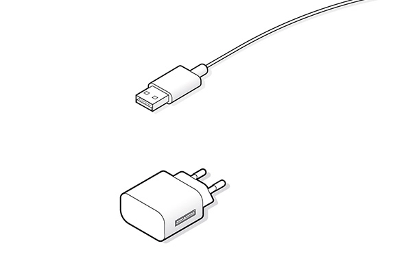 USB connection: A