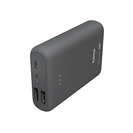 Hama "Supreme 10HD" Power Pack, 10000 mAh, 3 Outputs: 1 x USB-C, 2 x USB-A