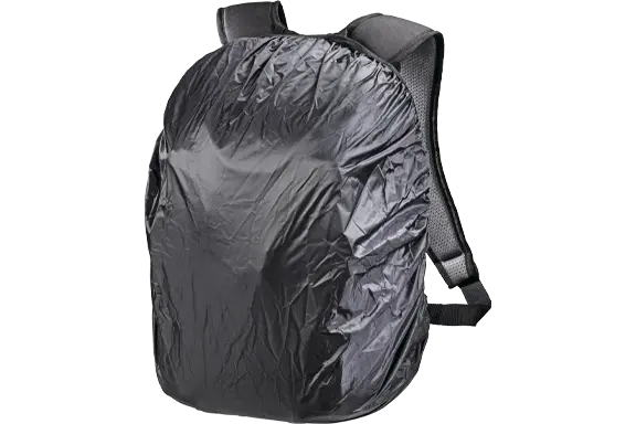 Backpack in the rain cover