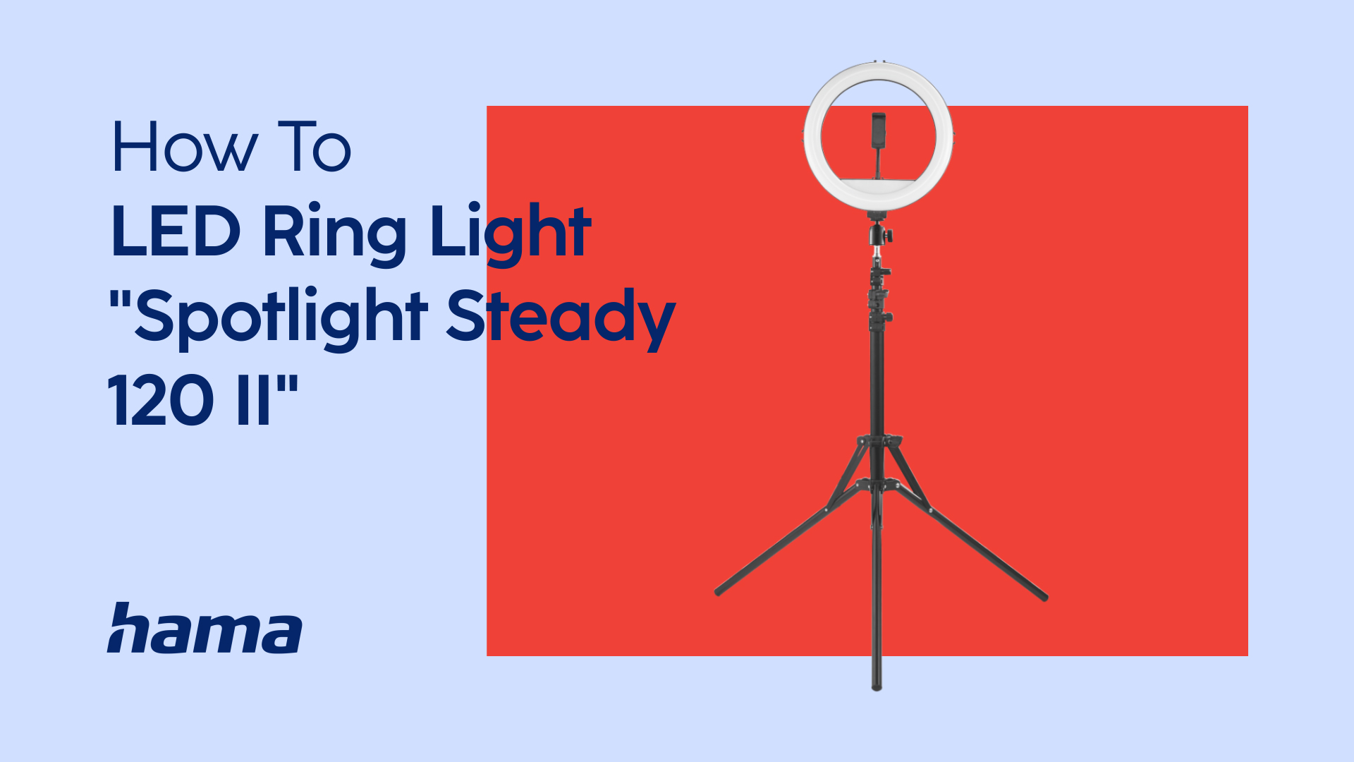 Hama LED Ring Light "SpotLight Steady 120 II"