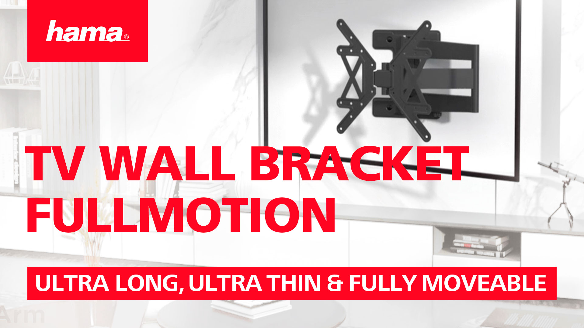 Ultra-long TV wall mount FULLMOTION